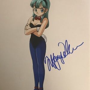 Authographed Tiffany Vollmer Dragon Ball Z “BULMA” 8X10 Photo PA (COA) 2 photos